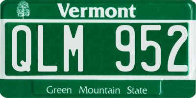 VT license plate QLM952