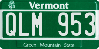 VT license plate QLM953
