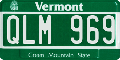 VT license plate QLM969