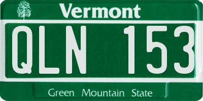 VT license plate QLN153