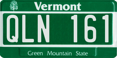 VT license plate QLN161