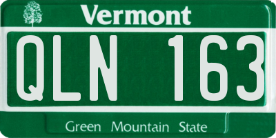 VT license plate QLN163