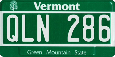 VT license plate QLN286