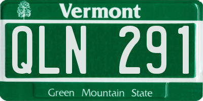 VT license plate QLN291