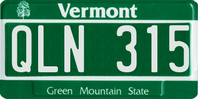 VT license plate QLN315