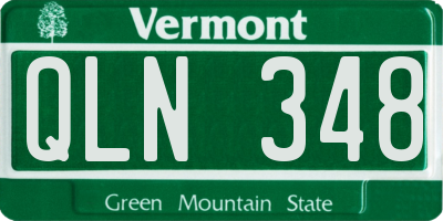 VT license plate QLN348