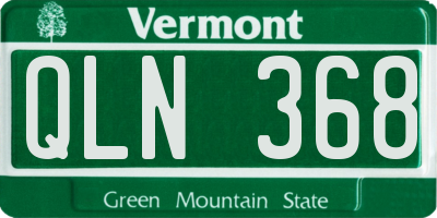 VT license plate QLN368