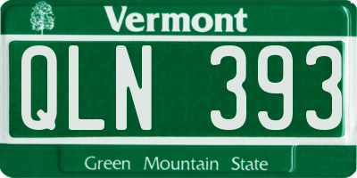 VT license plate QLN393