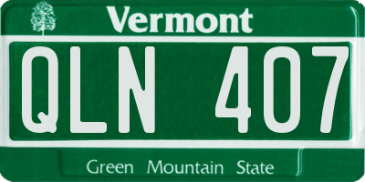 VT license plate QLN407