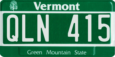 VT license plate QLN415
