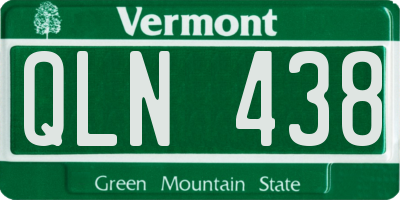 VT license plate QLN438