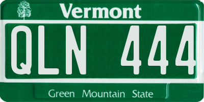 VT license plate QLN444
