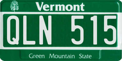 VT license plate QLN515