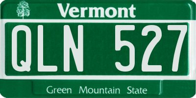 VT license plate QLN527