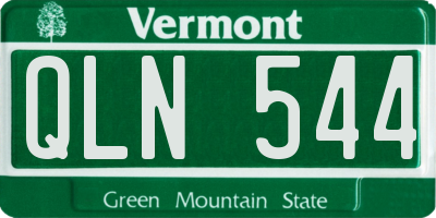 VT license plate QLN544