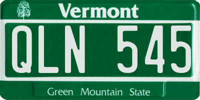 VT license plate QLN545