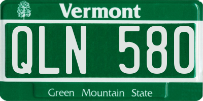 VT license plate QLN580