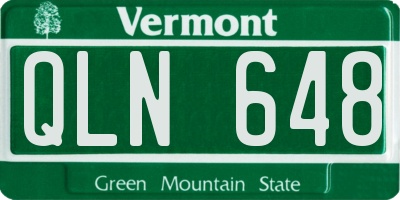 VT license plate QLN648