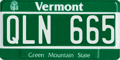 VT license plate QLN665