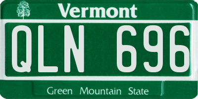 VT license plate QLN696