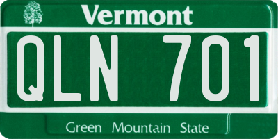 VT license plate QLN701