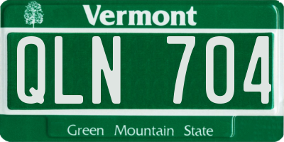 VT license plate QLN704