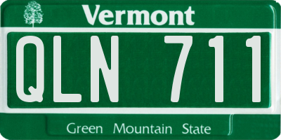 VT license plate QLN711