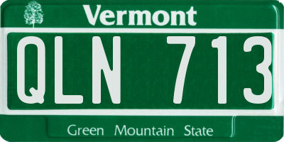 VT license plate QLN713