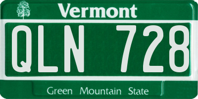 VT license plate QLN728