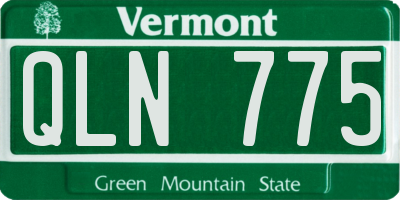 VT license plate QLN775