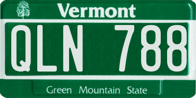 VT license plate QLN788