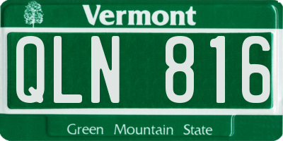 VT license plate QLN816