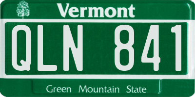 VT license plate QLN841