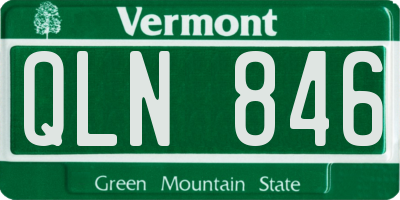 VT license plate QLN846