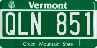 VT license plate QLN851