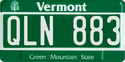 VT license plate QLN883