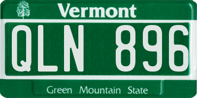 VT license plate QLN896