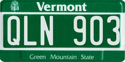 VT license plate QLN903