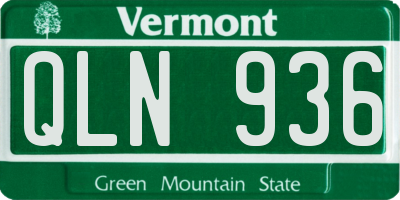 VT license plate QLN936