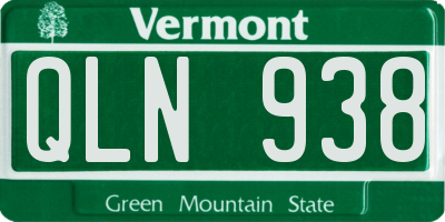 VT license plate QLN938