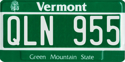 VT license plate QLN955