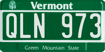 VT license plate QLN973