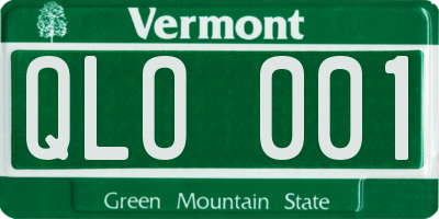 VT license plate QLO001