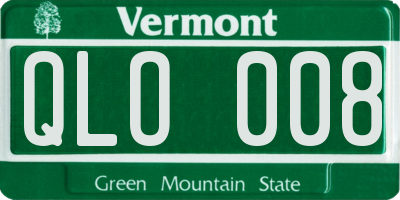 VT license plate QLO008