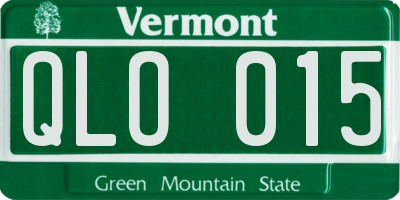 VT license plate QLO015