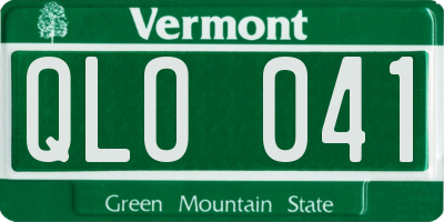 VT license plate QLO041