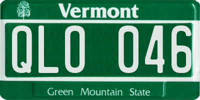 VT license plate QLO046