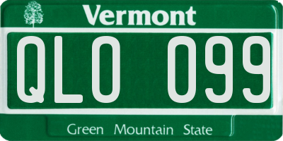VT license plate QLO099