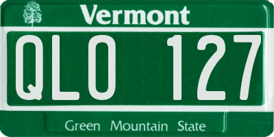 VT license plate QLO127