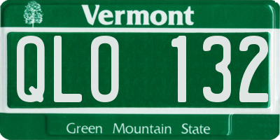 VT license plate QLO132